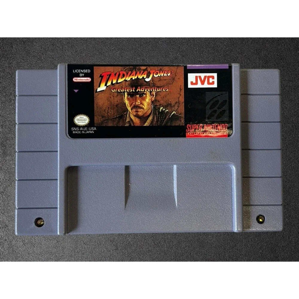 Indiana Jones Greatest Adventures SNES Super Nintendo Game Box & Manual